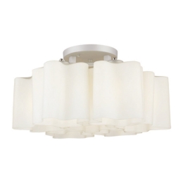 Φωτιστικό Οροφής Style W24797 White Μέταλλο,Γυαλί
