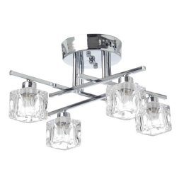 Φωτιστικό Οροφής Crystal AD00714 Clear Metal, Glass