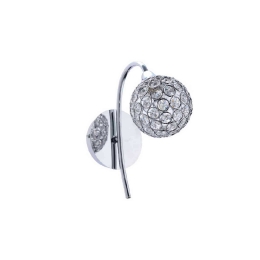 Φωτιστικό Τοίχου Crystal AD2012001W Chrome Κρύσταλλο,Μέταλλο