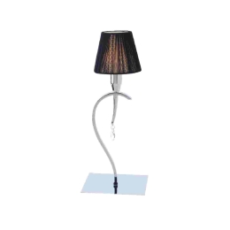 Φωτιστικό Επιτραπέζιο Textile WD1191 Black Κρύσταλλο,Μέταλλο