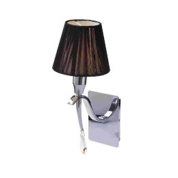 Φωτιστικό Τοίχου Textile WC1191 Black Κρύσταλλο,Μέταλλο