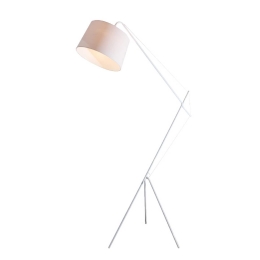 Φωτιστικό Δαπέδου Table & Floor Luminairies MF14429WH White Μέταλλο,Ύφασμα
