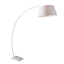 Φωτιστικό Δαπέδου Table & Floor Luminairies MF11185WH White Μέταλλο,Ύφασμα
