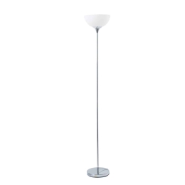 Φωτιστικό Δαπέδου Table & Floor Luminairies KS2026F1CH Silver Μέταλλο,Πολυπροπυλένιο