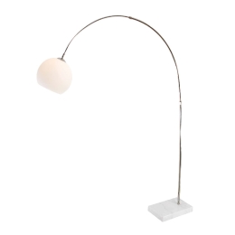 Φωτιστικό Δαπέδου Table & Floor Luminairies MF70261W White Μέταλλο,Γυαλί
