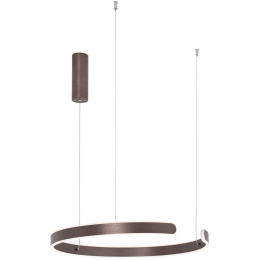 Φωτιστικό Οροφής Κύκλος 2011 Led 3000K 30W Φ60cm Brushed Coffee Αλουμίνιο, Πλαστικό