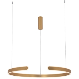 Φωτιστικό Οροφής Κύκλος 2012 Led 3000K 40W Φ80cm Brushed Gold Matt Αλουμίνιο, Πλαστικό