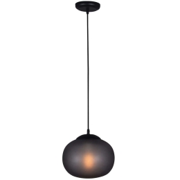 Φωτιστικό Οροφής 20267 1xE27 Max 20W Γυάλινο Black Matt Μέταλλο,Γυαλί