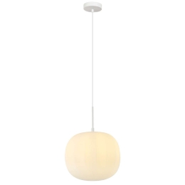 Φωτιστικό Οροφής 20125 1xE27 Max 40W Φ30cm Γυάλινο Οπάλ White Matt Μέταλλο,Γυαλί