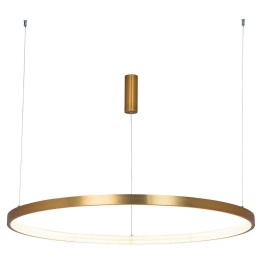 Φωτιστικό Οροφής Κύκλος 2008 Led 3000K 60W Φ110cm Brushed Gold Matt Αλουμίνιο,Ακρυλικό