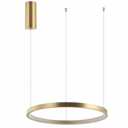 Φωτιστικό Οροφής Κύκλος 2007 Led 3000K 50W Φ80cm Brushed Gold Matt Αλουμίνιο,Ακρυλικό