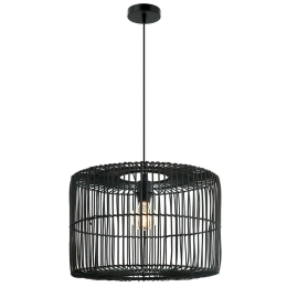 Φωτιστικό Οροφής 20239 1xE27 Max 40W Rattan Black Rattan
