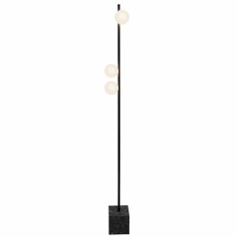 Φωτιστικό Δαπέδου 20362 3xG9 Led Max 9W Black Marble - Black Matt Μάρμαρο