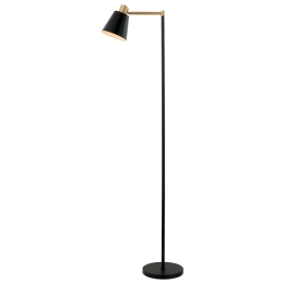 Φωτιστικό Δαπέδου 20216 1xE27 Max 25W Black Matt-Gold Matt Μέταλλο,Αλουμίνιο