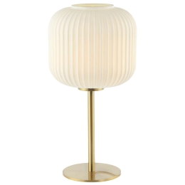 Φωτιστικό Επιτραπέζιο 20252 1xE27 Max 25W White - Brushed Brass Μέταλλο,Γυαλί