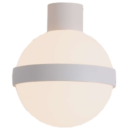 Φωτιστικό Οροφής - Πλαφονιέρα 20172 Led 3000K 8W Σφαίρα Φ19cm Οπάλ Grey Μέταλλο,Ακρυλικό