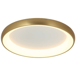Φωτιστικό Οροφής - Πλαφονιέρα 2058 Led 3000K 60W Φ80cm Brushed Gold Matt Αλουμίνιο,Ακρυλικό