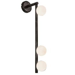 Φωτιστικό Τοίχου - Απλίκα 18134-B 3XG9 25W Old Steel Black Μέταλλο,Γυαλί