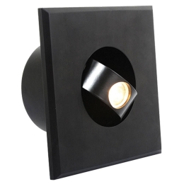 Φωτιστικό Τοίχου - Απλίκα H46 Led 1Χ3W Black Matt Αλουμίνιο