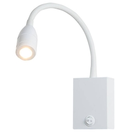 Φωτιστικό Τοίχου - Απλίκα H33 Led Φ8 White Matt Μέταλλο,Αλουμίνιο