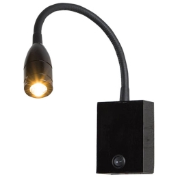 Φωτιστικό Τοίχου - Απλίκα H32 Led Φ8 Black Matt Μέταλλο,Αλουμίνιο