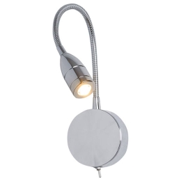 Φωτιστικό Τοίχου - Απλίκα H30 Led Chrome Μέταλλο,Αλουμίνιο