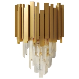 Φωτιστικό Τοίχου - Απλίκα O60132 2x8w E14 100-240v Brass Αλουμίνιο,Γυαλί