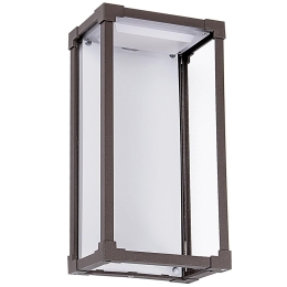 Φωτιστικό Τοίχου - Απλίκα E263 Με Οπάλ Diffuser Led 3000K 12W Dark Brown