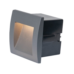 Φωτιστικό Τοίχου Χωνευτό E246-G Led 3000K 1W Graphite