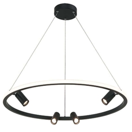 Φωτιστικό Οροφής 22013 Φ79x200cm Dim Led 6400Lm 59W 3000K Black