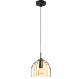 Φωτιστικό Οροφής 22114 Φ20x21cm 1xE14 40W Black-Champagne