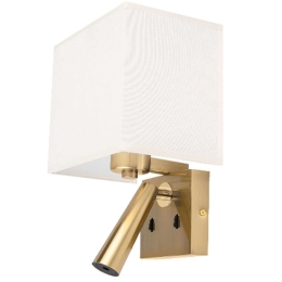 Φωτιστικό Τοίχου - Απλίκα H-73 13,5x18x30cm 1xE27 40W Gold-White