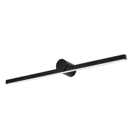 Φωτιστικό Τοίχου - Απλίκα 22124 10x61x7,5cm Led 1538Lm 10W 3000K Black Αλουμίνιο,Ακρυλικό