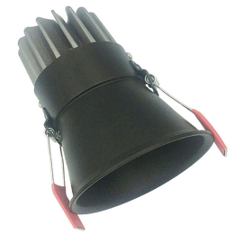 Σποτ Χωνευτό S076 Φ7,5x9,8cm Led 800Lm 10W 3000K Black Στρόγγυλο