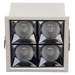 Σποτ Χωνευτό S102 9x9x5,6cm Led 950Lm 12W 3000K White Τετράγωνο