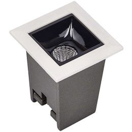 Σποτ Χωνευτό S084 4,5x4,5x5cm Led 150Lm 3W 3000K Black-White Square