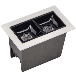 Σποτ Χωνευτό S085 7,5x4,5x5cm Led 350Lm 5W 3000K Black-White Ορθογώνιο