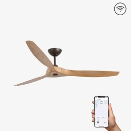 Ανεμιστήρας Οροφής Morea 33519WP Smart Fan Με Τηλεχειριστήριο D152cm Dark Brown - Pine Faro Barcelona