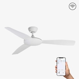 Ανεμιστήρας Οροφής Islot 33802WP Smart Fan Με Τηλεχειριστήριο D132cm White Faro Barcelona