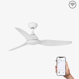 Ανεμιστήρας Οροφής Sioux 33770WP Smart Fan Με Τηλεχειριστήριο D132cm White Faro Barcelona