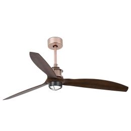 Ανεμιστήρας Οροφής Justfan 33399-10 Με Φως Led 16W 3000K Και Τηλεχειριστήριο D128cm Copper-Walnut Faro Barcelona