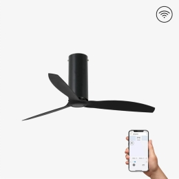 Ανεμιστήρας Οροφής Tube 32060WP Smart Fan Με Τηλεχειριστήριο D128cm Matt Black Faro Barcelona