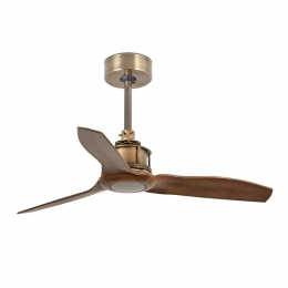 Ανεμιστήρας Οροφής Justfan XS 33428 Με Τηλεχειριστήριο D81cm Old Gold - Dark Walnut Faro Barcelona