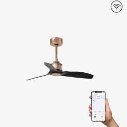 Ανεμιστήρας Οροφής Justfan XS 33427WP Smart Fan Με Τηλεχειριστήριο D81cm Copper - Black Faro Barcelona