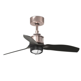 Ανεμιστήρας Οροφής Justfan XS 33427-10 Με Φως Led 16W 3000K Και Τηλεχειριστήριο D81cm Copper - Black Faro Barcelona