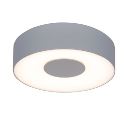 Φωτιστικό Τοίχου - Οροφής Ublo Round Small 6348102112 IP54 Led 3000K 45x19,3x19,3cm Matt Silver Lutec