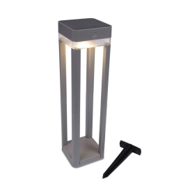 Φωτιστικό Δαπέδου Ηλιακό Table Cube 6908002337 IP44 Led 3000K 45x12x12cm Silver Grey Lutec