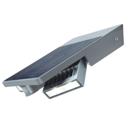 Φωτιστικό Τοίχου Ηλιακό Tilly 6901201000 IP44 Led 4000K Με Αισθητήρα Κίνησης 4x23,2x21cm Silver Grey Lutec