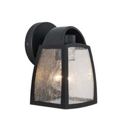 Φωτιστικό Τοίχου - Απλίκα Kelsey Small 5273701012 IP44 E27 BLACK 20x12x12cm Matt Black Lutec