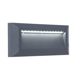 Φωτιστικό Τοίχου Helena 5191602118 IP54 Led 4000K 10,1x3,2x23cm Dark Grey Lutec